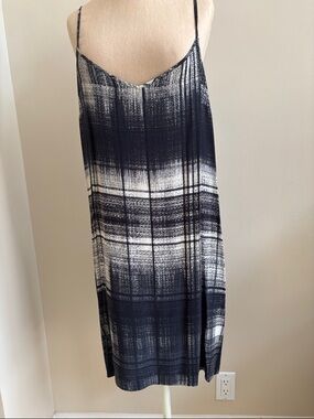 PURE DKNY Black, White, Grey  Slip Dress Sundress Size Large
